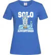 Женская футболка Solo adventures Ярко-синий фото