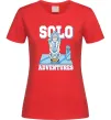 Женская футболка Solo adventures Красный фото