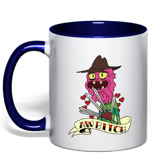 Чашка с цветной ручкой Scary Terry Глубокий темно-синий фото