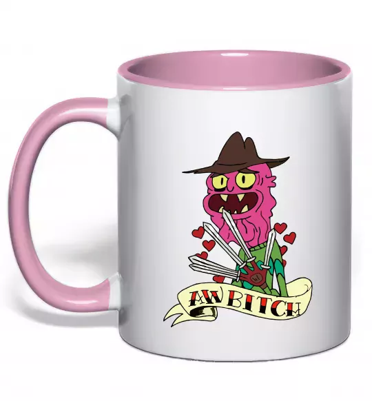 Чашка с цветной ручкой Scary Terry Нежно розовый фото