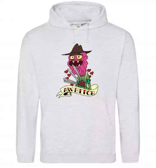 Жіноча толстовка (худі) Scary Terry Сірий меланж фото