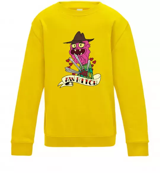 Детский Свитшот Scary Terry Солнечно желтый фото