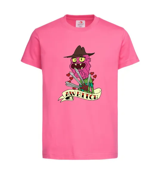 Детская футболка Scary Terry Ярко-розовый фото
