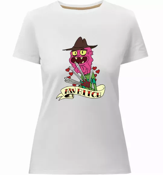 Женская премиум футболка Scary Terry Белый фото