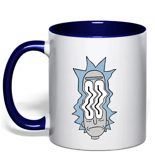 Чашка с цветной ручкой Riiick Глубокий темно-синий фото