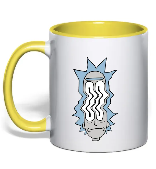 Чашка с цветной ручкой Riiick Лимонный фото