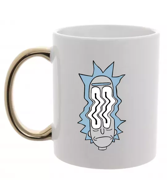 Чашка с цветной ручкой Riiick Золото фото