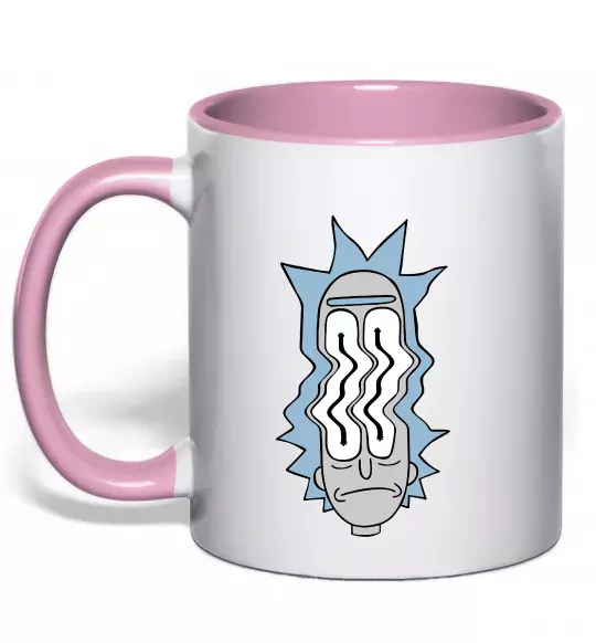 Чашка с цветной ручкой Riiick Нежно розовый фото