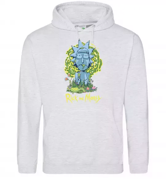 Чоловіча толстовка (худі) Rick statue Сірий меланж фото