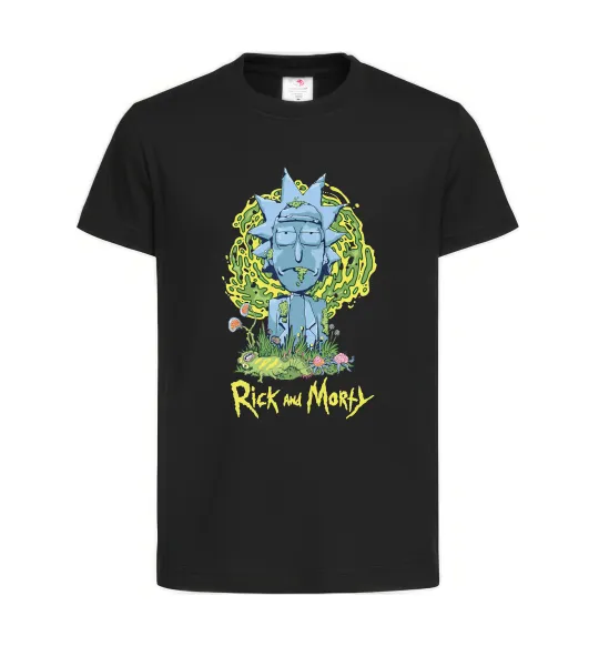 Детская футболка Rick statue Черный фото