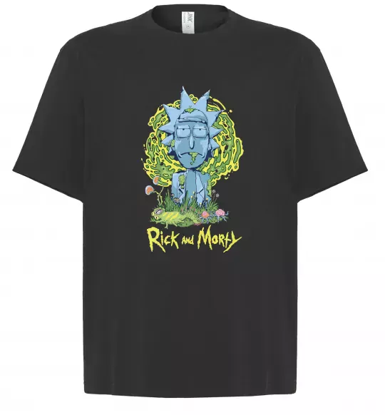 Футболка Оверсайз Rick statue Чорний фото