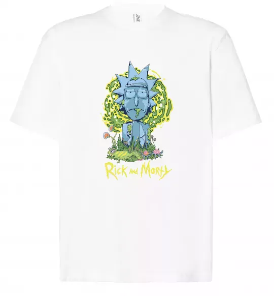 Футболка Оверсайз Rick statue Білий фото