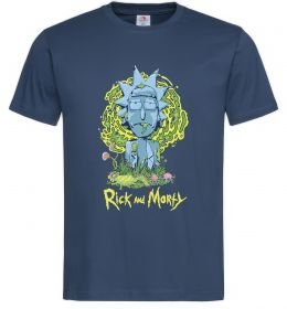 Чоловіча футболка Rick statue Темно-синій фото