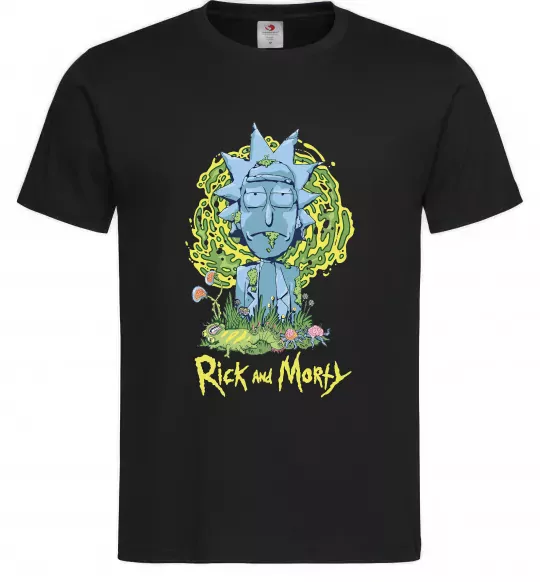 Мужская футболка Rick statue Черный фото