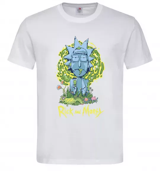 Мужская футболка Rick statue Белый фото