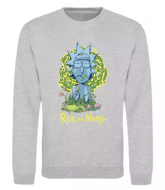 Світшот Rick statue Сірий меланж фото