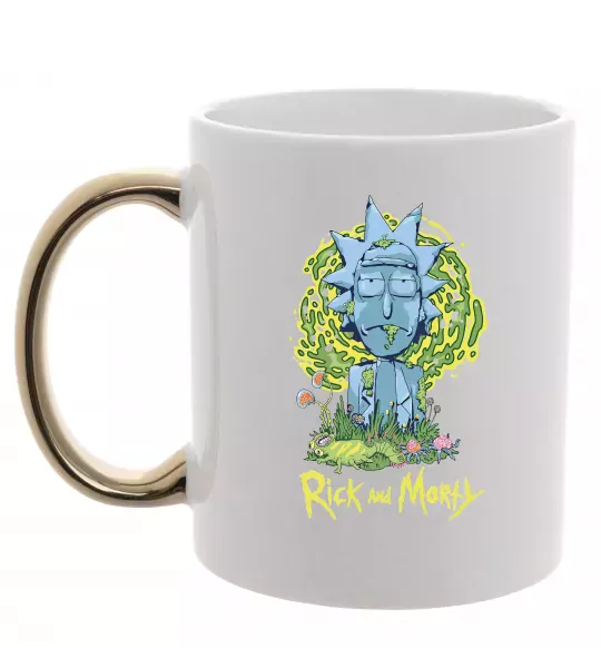 Чашка з кольоровою ручкою Rick statue Золото фото