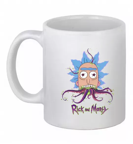Чашка керамічна Octopus Rick Білий фото