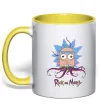 Чашка з кольоровою ручкою Octopus Rick Сонячно жовтий фото