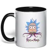 Чашка з кольоровою ручкою Octopus Rick Чорний фото