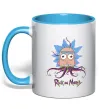 Чашка з кольоровою ручкою Octopus Rick Блакитний фото