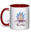 Чашка з кольоровою ручкою Octopus Rick Червоний фото