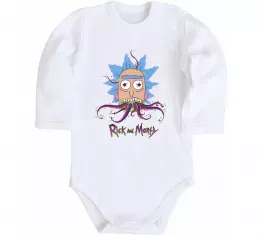 Дитячий бодік Octopus Rick Білий фото