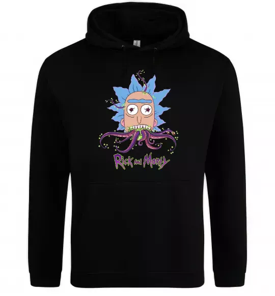 Мужская толстовка (худи) Octopus Rick Черный фото
