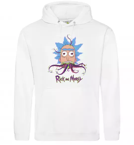 Мужская толстовка (худи) Octopus Rick Белый фото