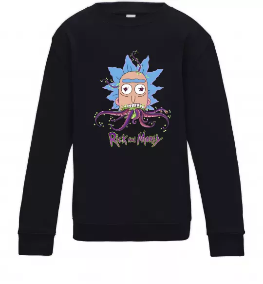 Дитячий світшот Octopus Rick Чорний фото