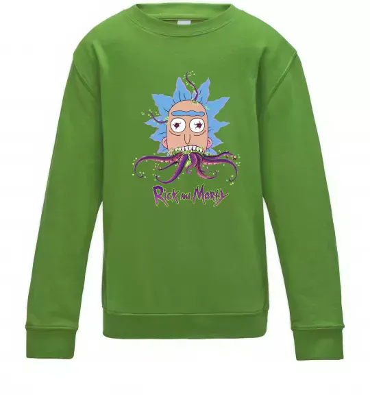 Дитячий світшот Octopus Rick Лаймовий фото