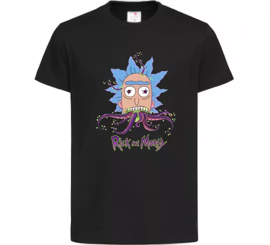 Детская футболка Octopus Rick Черный фото
