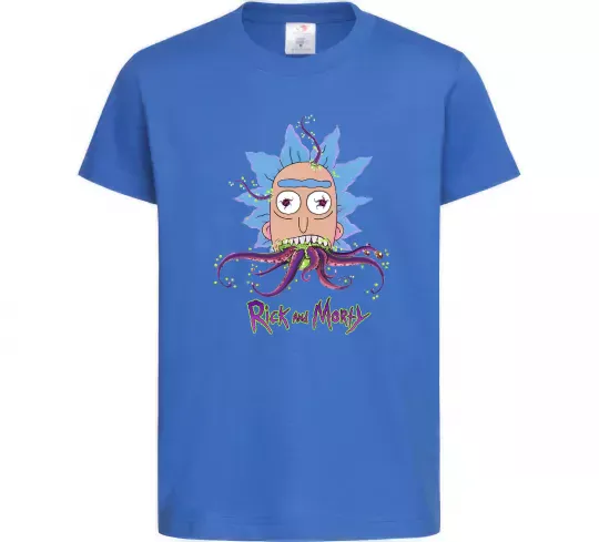 Детская футболка Octopus Rick Ярко-синий фото