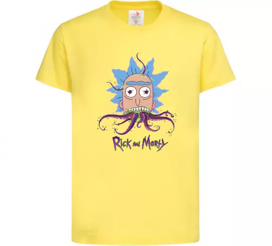 Детская футболка Octopus Rick Лимонный фото