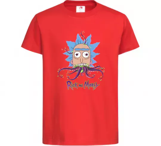 Детская футболка Octopus Rick Красный фото