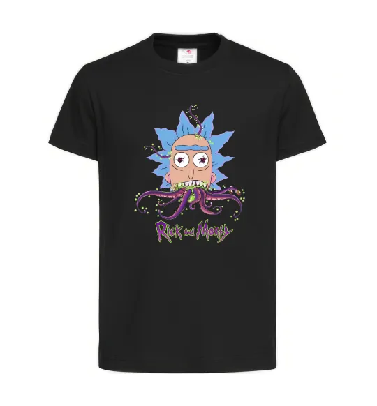 Дитяча футболка Octopus Rick Чорний фото