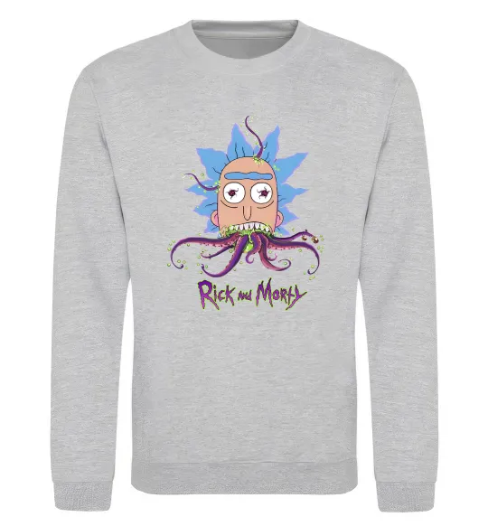 Світшот Octopus Rick Сірий меланж фото
