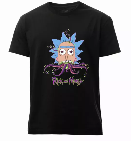 Мужская премиум футболка Octopus Rick Черный фото