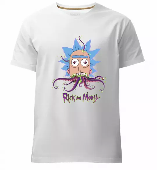Мужская премиум футболка Octopus Rick Белый фото