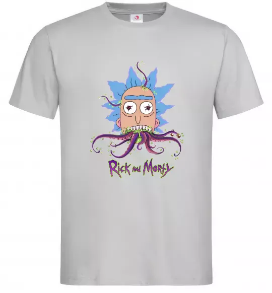 Чоловіча футболка Octopus Rick Сірий фото