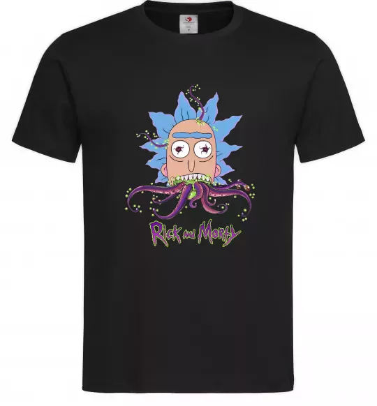 Чоловіча футболка Octopus Rick Чорний фото