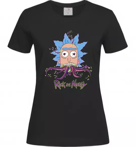 Жіноча футболка Octopus Rick Чорний фото