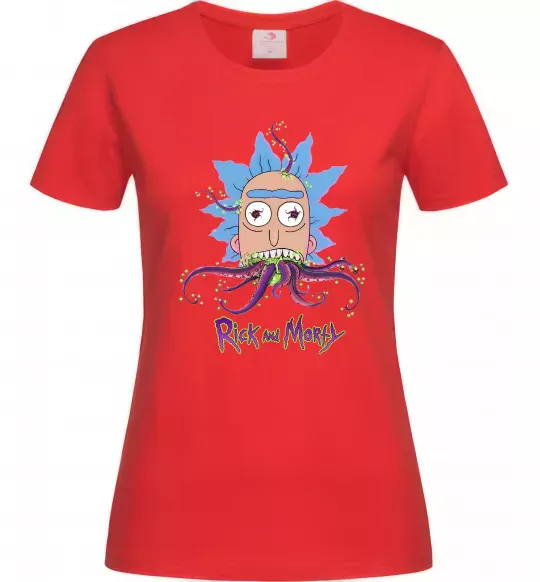 Жіноча футболка Octopus Rick Червоний фото