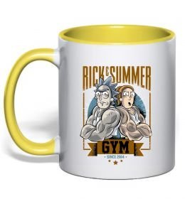 Чашка с цветной ручкой Rick and Summer Gym