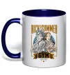 Чашка с цветной ручкой Rick and Summer Gym Глубокий темно-синий фото