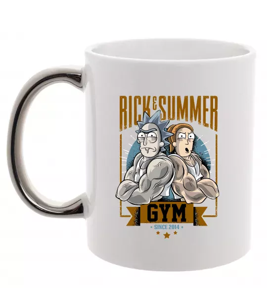 Чашка с цветной ручкой Rick and Summer Gym Серебро фото