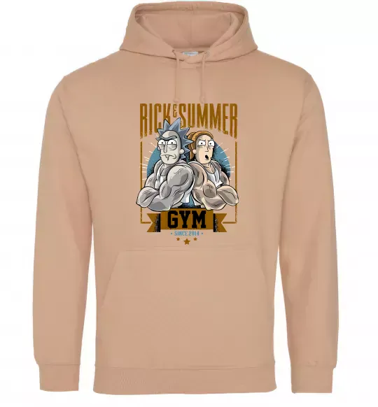 Женская толстовка (худи) Rick and Summer Gym Песочный фото