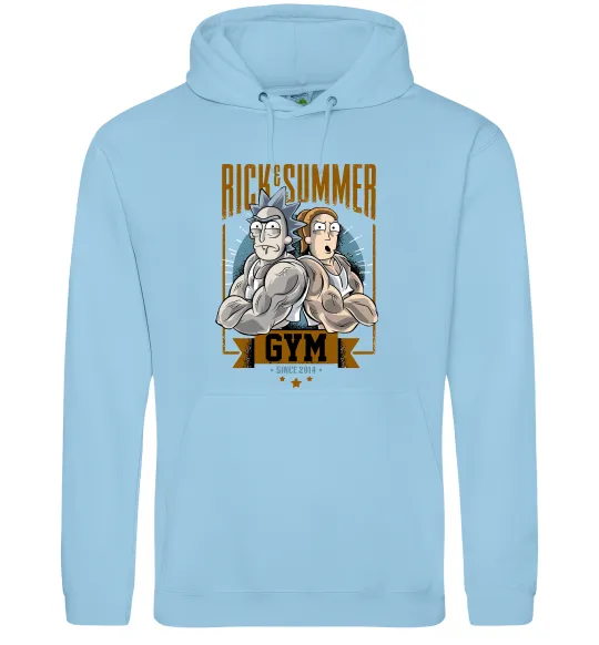 Женская толстовка (худи) Rick and Summer Gym Голубой фото