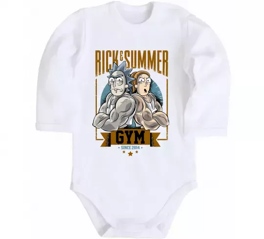 Детский боди Rick and Summer Gym Белый фото