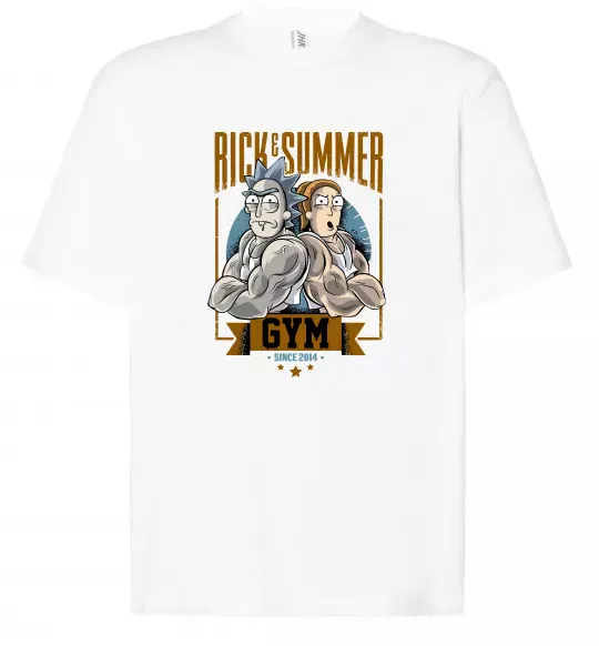 Футболка Оверсайз Rick and Summer Gym Белый фото